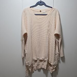 Free People Cream Knit Sweater